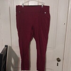 Maurices Red Ankle Cropped Pants